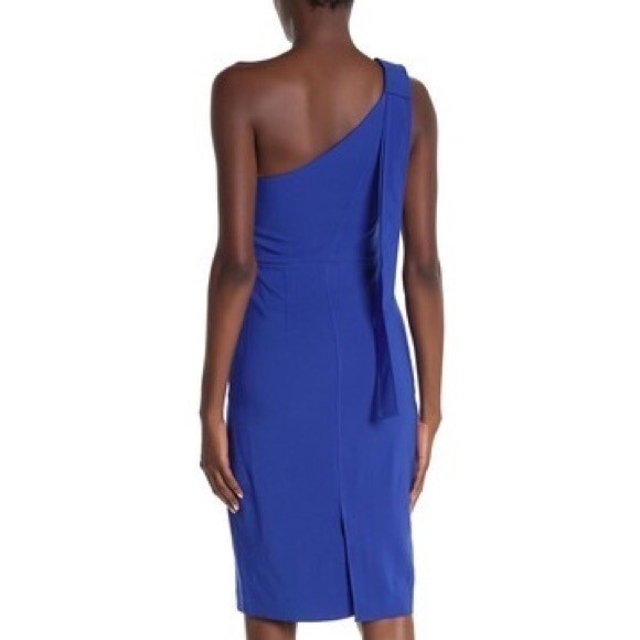 Laundry by Shelli Segal Cobalt Blue One Shoulder Cut Out Core Dress 4 - Picture 14 of 14